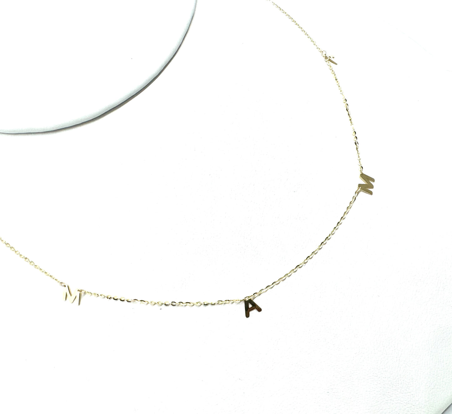 MAMA 14K Yellow Gold Necklace 16-18”