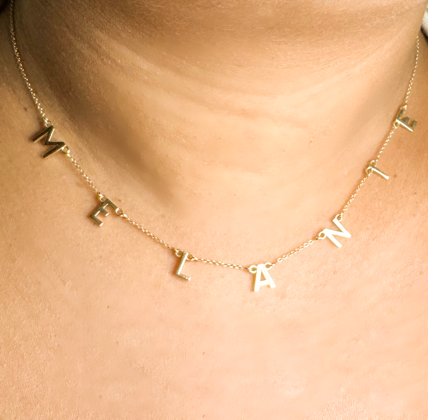 Customizable Dangling Name Necklace