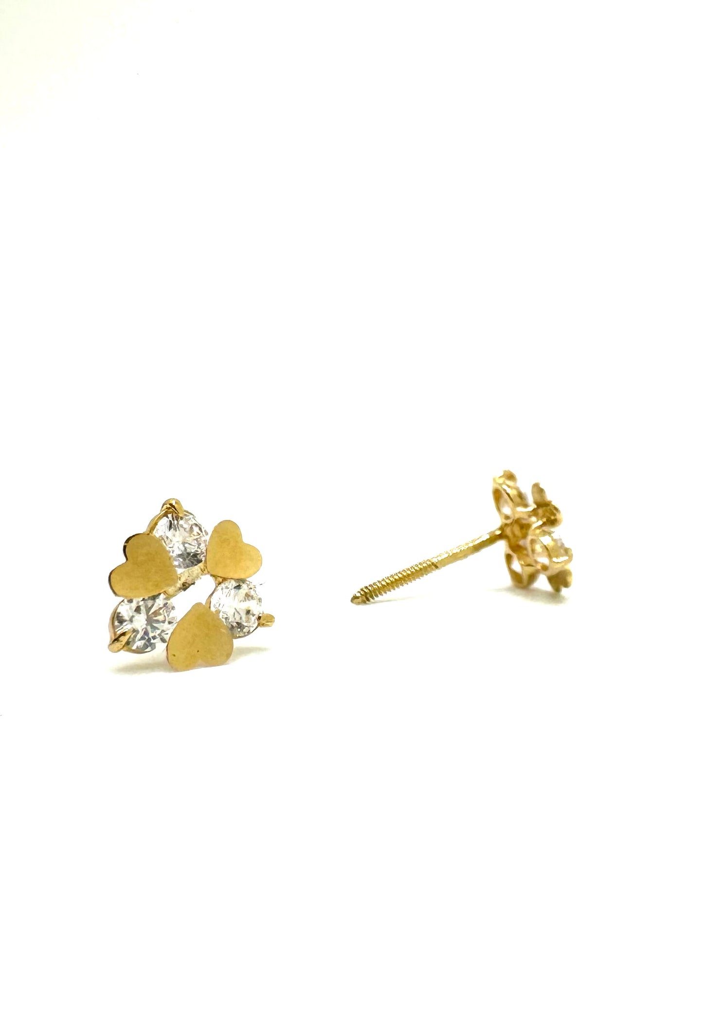 Heart and stone earring wreath