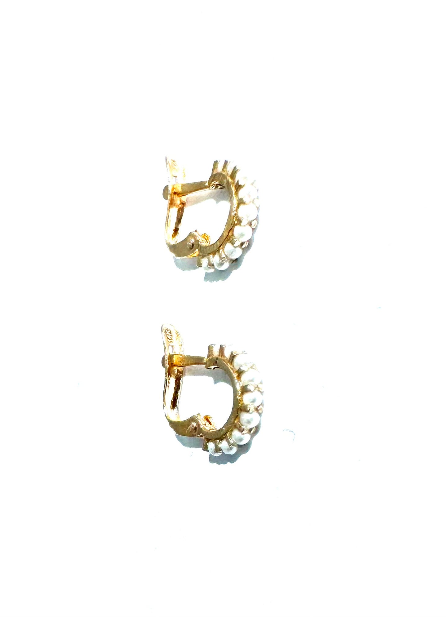 Mini pearl hoop