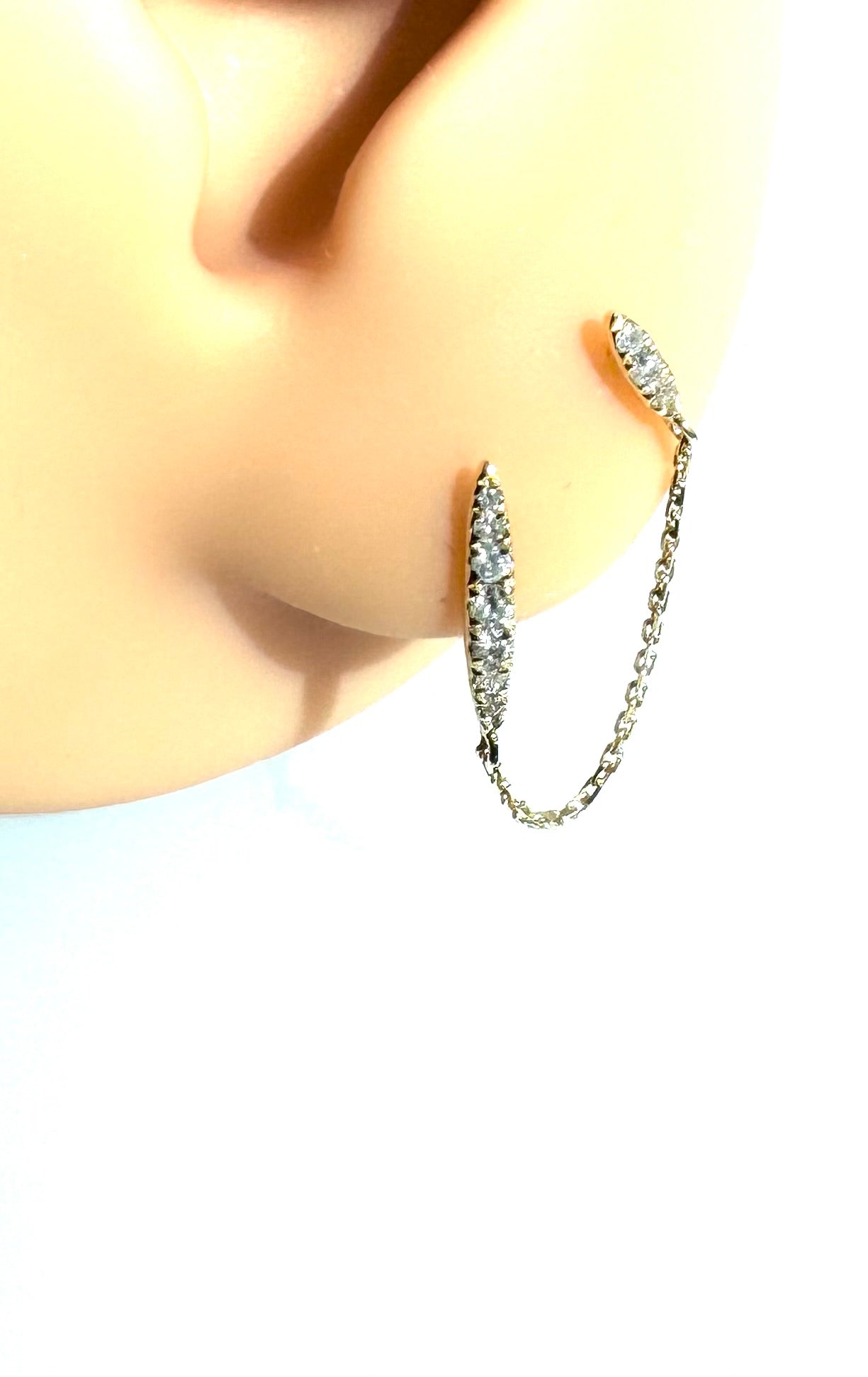One side Earring with chain