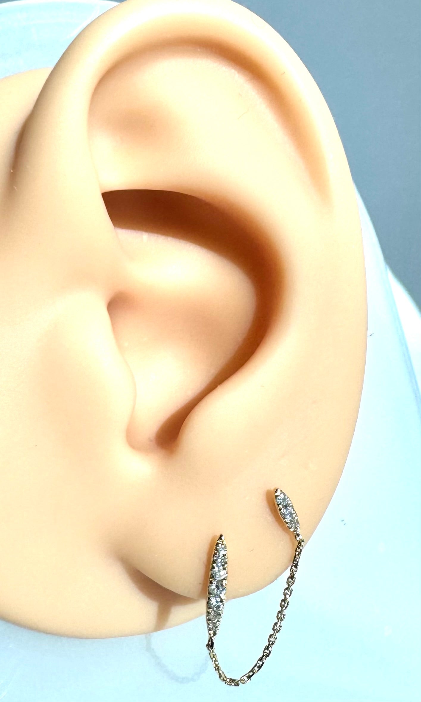 One side Earring with chain