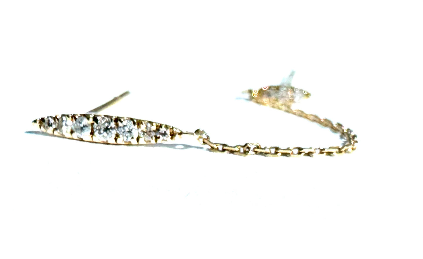 One side Earring with chain