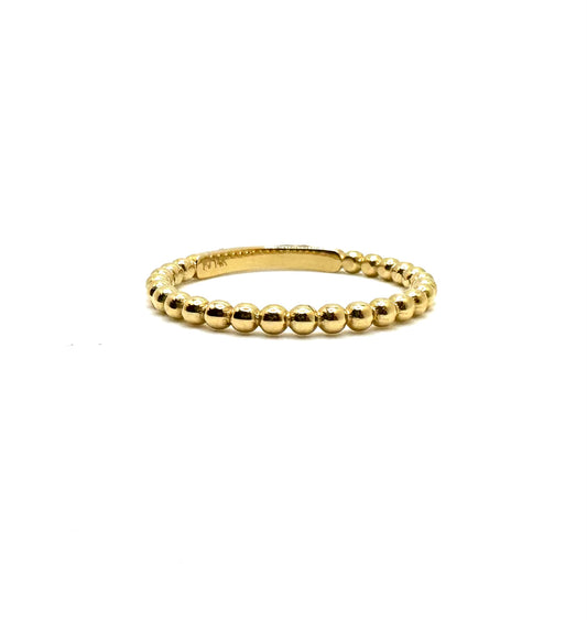 Yellow Gold beaded ring