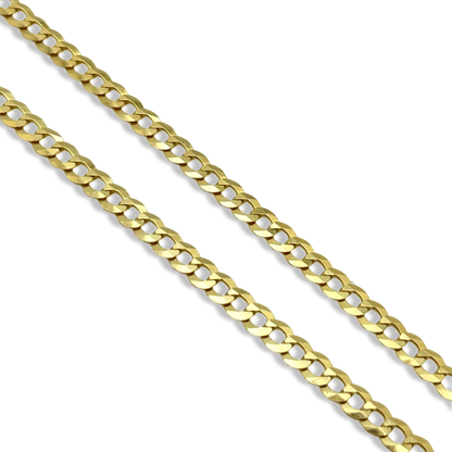 3.7mm Curb Chain 14K Yellow Gold Necklace 20”