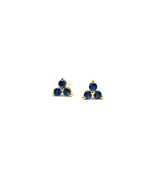 Blue stone trio stud