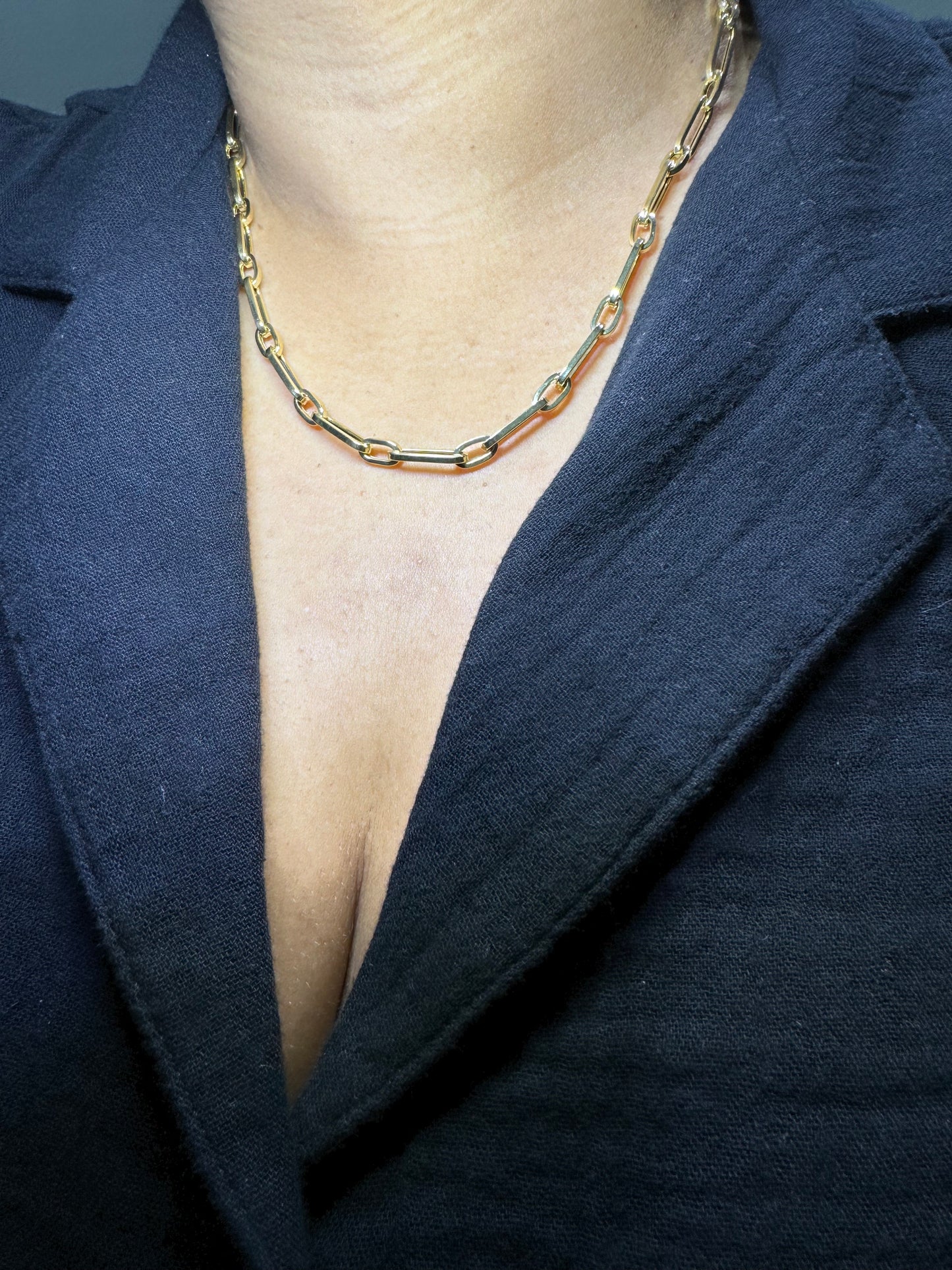 Chunky Paperclip 2 Link Necklace 18”