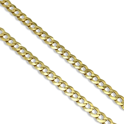 3.7mm Curb Chain 14K Yellow Gold Necklace 20”
