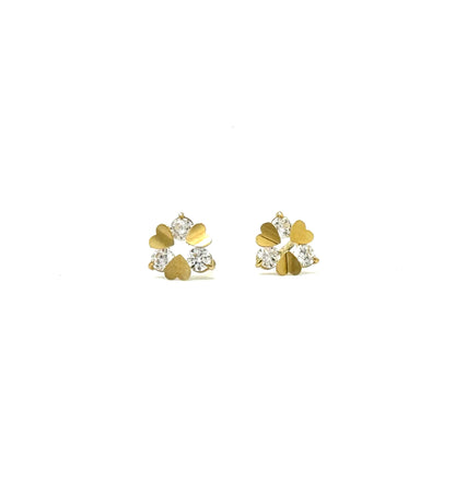 Heart and stone earring wreath