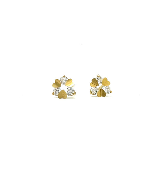 Heart and stone earring wreath