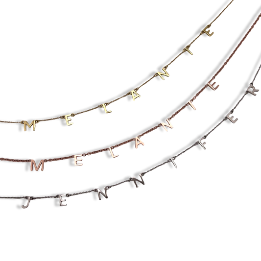 Customizable Dangling Name Necklace