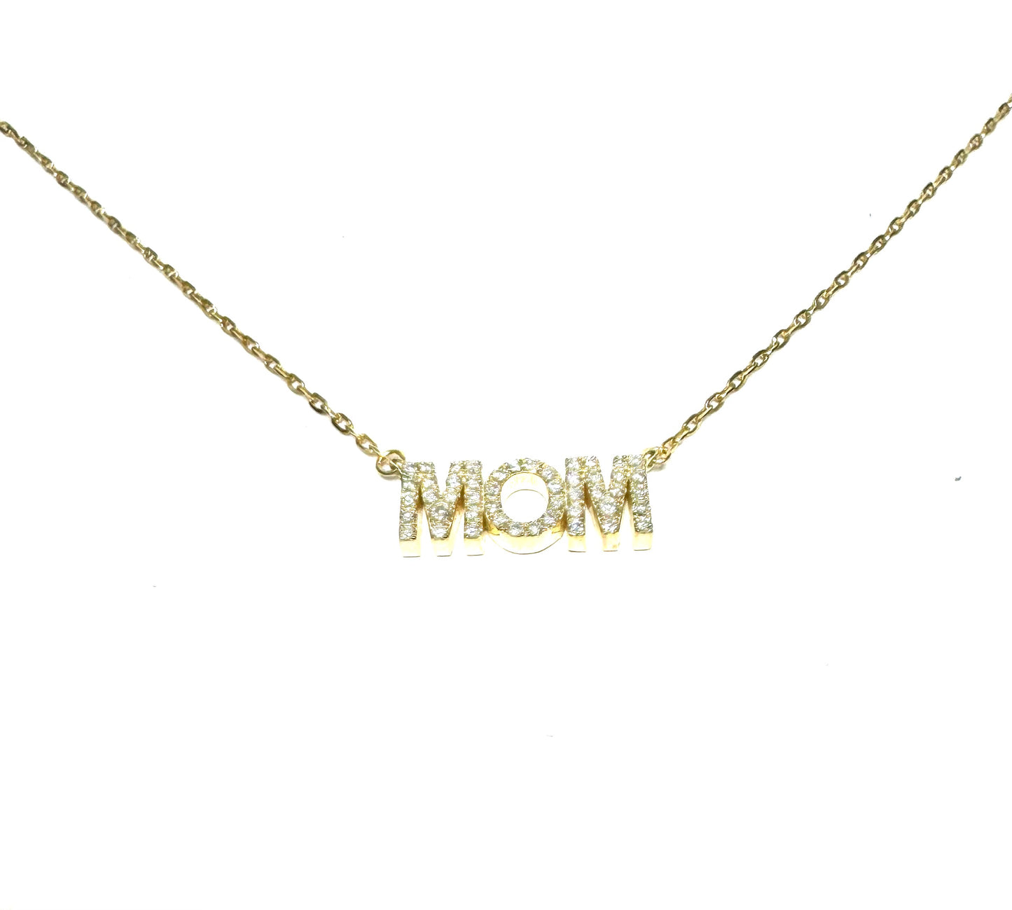 MOM necklace with Diamonds