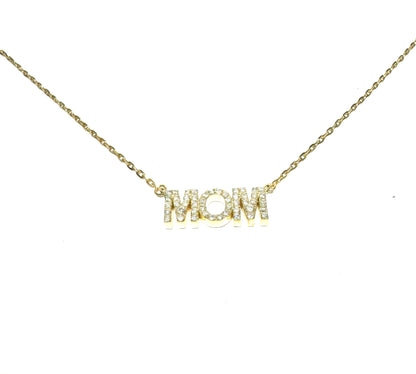 MOM necklace with Diamonds