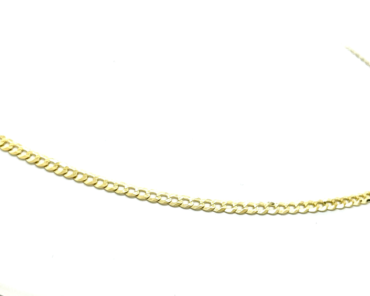 3.7mm Curb Chain 14K Yellow Gold Necklace 20”