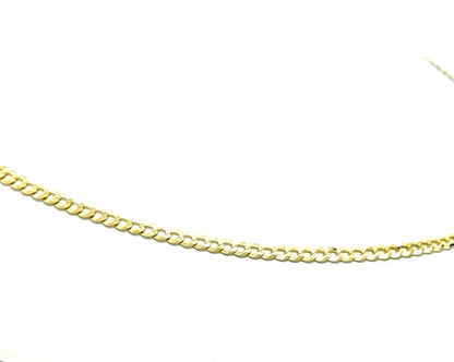 3.7mm Curb Chain 14K Yellow Gold Necklace 20”