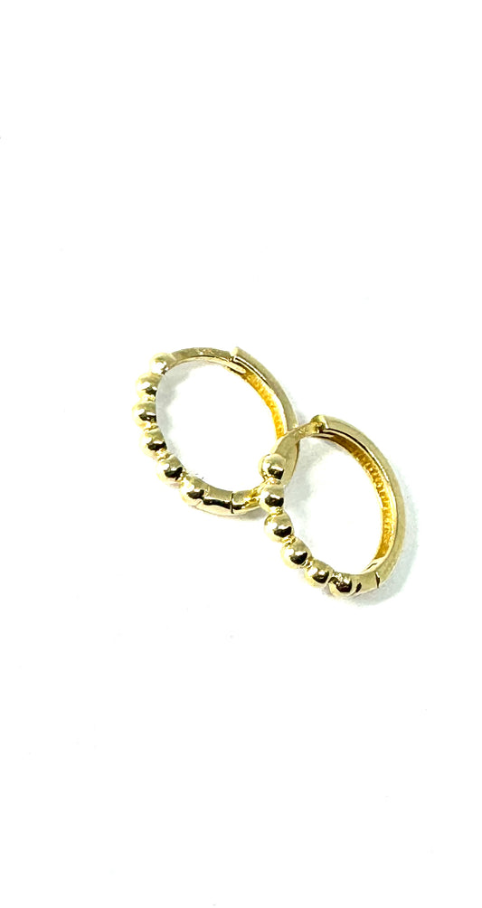 Gold beaded hoop
