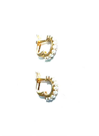 Mini pearl hoop